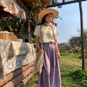 High-Waisted Retro Tie-Dye Casual Pants for Women - Vintage Inspired Loose Wide-Leg Spring Fashion