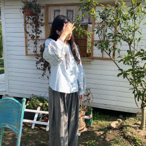 High-Waisted Retro Tie-Dye Casual Pants for Women - Vintage Inspired Loose Wide-Leg Spring Fashion