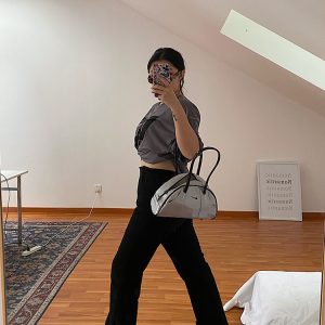 High-Waisted Straight Leg Pants for Women - Black Casual Slim Fit Jeans - Versatile Autumn 2024 Fashion Trend