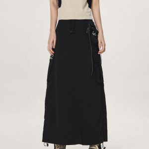 High-Waisted Vintage-Inspired Quick-Dry Work Skirt for Women - Casual Cool Slim Long Skirt, Perfect for American Style Outfits