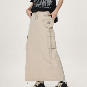 High-Waisted Vintage-Inspired Quick-Dry Work Skirt for Women - Casual Cool Slim Long Skirt, Perfect for American Style Outfits