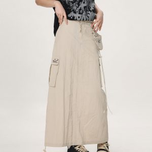 High-Waisted Vintage-Inspired Quick-Dry Work Skirt for Women - Casual Cool Slim Long Skirt, Perfect for American Style Outfits