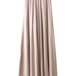 High-Waisted Wide-Leg Satin Casual Pants for Women - Elastic Waist, Vacation Chiffon Beach Style Trousers, Perfect for Summer Outfits