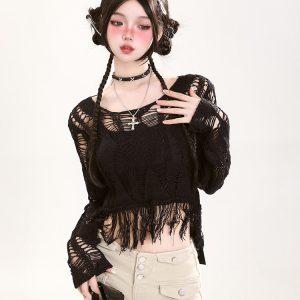 Hollow Knit Top for Women - Summer Casual Loose Short Sleeve Sun Protection Cover-Up Shirt, Versatile Lightweight Fashion