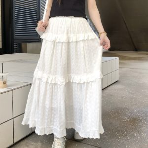 Hollow Lace Long Skirt - Elegant Cake Skirt for Women, Perfect for 90s Style and Special Occasions, Limited Time Discount