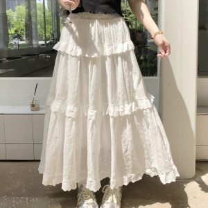 Hollow Lace Long Skirt - Elegant Cake Skirt for Women, Perfect for 90s Style and Special Occasions, Limited Time Discount