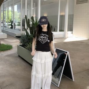 Hollow Lace Long Skirt - Elegant Cake Skirt for Women, Perfect for 90s Style and Special Occasions, Limited Time Discount