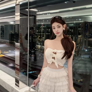 Hollowed-Out Slim Short Vest Top - Trendy Y2K Style Sleeveless Crop Top for Women