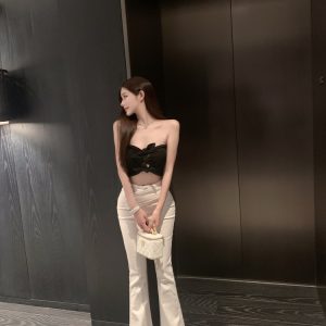 Hollowed-Out Slim Short Vest Top - Trendy Y2K Style Sleeveless Crop Top for Women