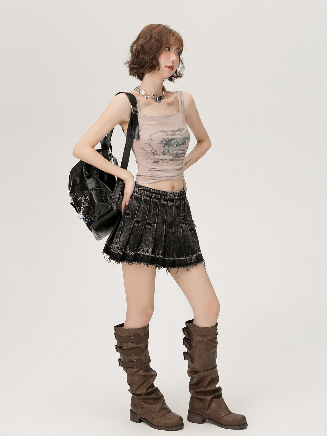 Hot Girl Mesh Camisole - Women's Slimming Summer Top, Fake Two-Piece Style, Trendy 90s-Inspired Fashion Hot Girl Mesh Camisole - Women's Slimming Summer Top, Fake Two-Piece Style, Trendy 90s-Inspired Fashion