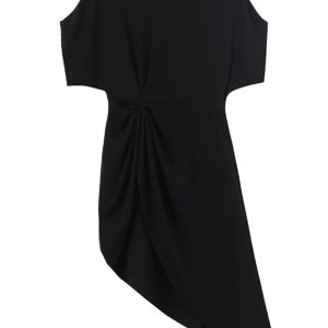 Irregular Pleated Short-Sleeve T-Shirt, Waist-Cinching Wrinkle-Resistant Chiffon Top, Summer 2025 Slimming Style