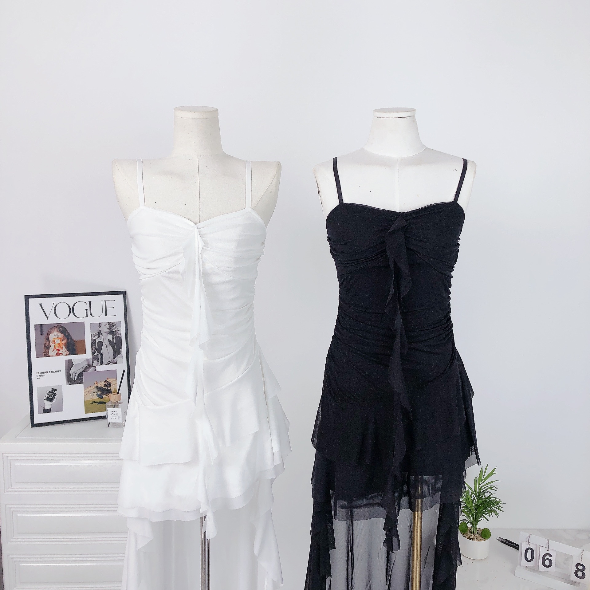 Irregular Satin Flower Bud Ruffled Strap Dress - Elegant Niche Design, Perfect for 90s and Y2K Inspired Fashion Irregular Satin Flower Bud Ruffled Strap Dress - Elegant Niche Design, Perfect for 90s and Y2K Inspired Fashion