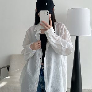 Island Memory Summer Sun Protection Shirt Jacket - Lightweight Tencel Beach Outerwear for Warm Weather Adventures