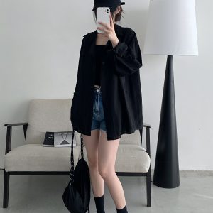 Island Memory Summer Sun Protection Shirt Jacket - Lightweight Tencel Beach Outerwear for Warm Weather Adventures