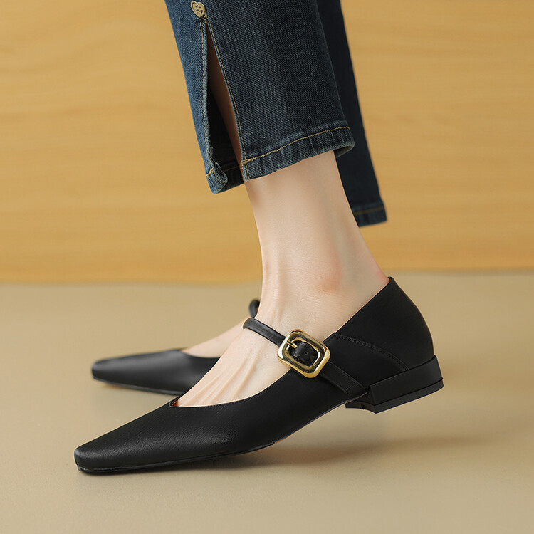 Italian-Inspired Low-Heeled Mary Jane Shoes for Women - Stylish French Literary Flat Single Shoes