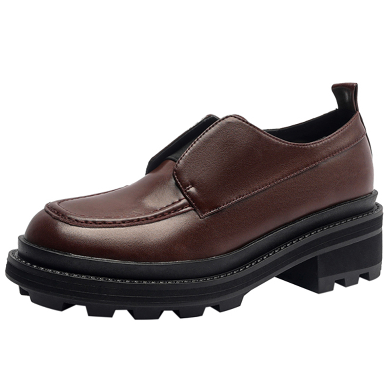 Italian-Style Genuine Leather Slip-On Loafers for Women, 4.5 cm Soft Sole, Comfortable Round Toe, Perfect for Everyday Wear Italian-Style Genuine Leather Slip-On Loafers for Women, 4.5 cm Soft Sole, Comfortable Round Toe, Perfect for Everyday Wear