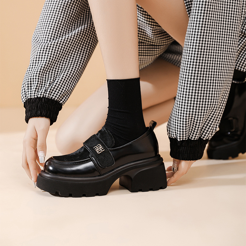 Italian-Style Genuine Leather Thick-Soled Loafers for Women - 6 cm Soft Sole Comfortable Shoes - New Model MM Italian-Style Genuine Leather Thick-Soled Loafers for Women - 6 cm Soft Sole Comfortable Shoes - New Model MM