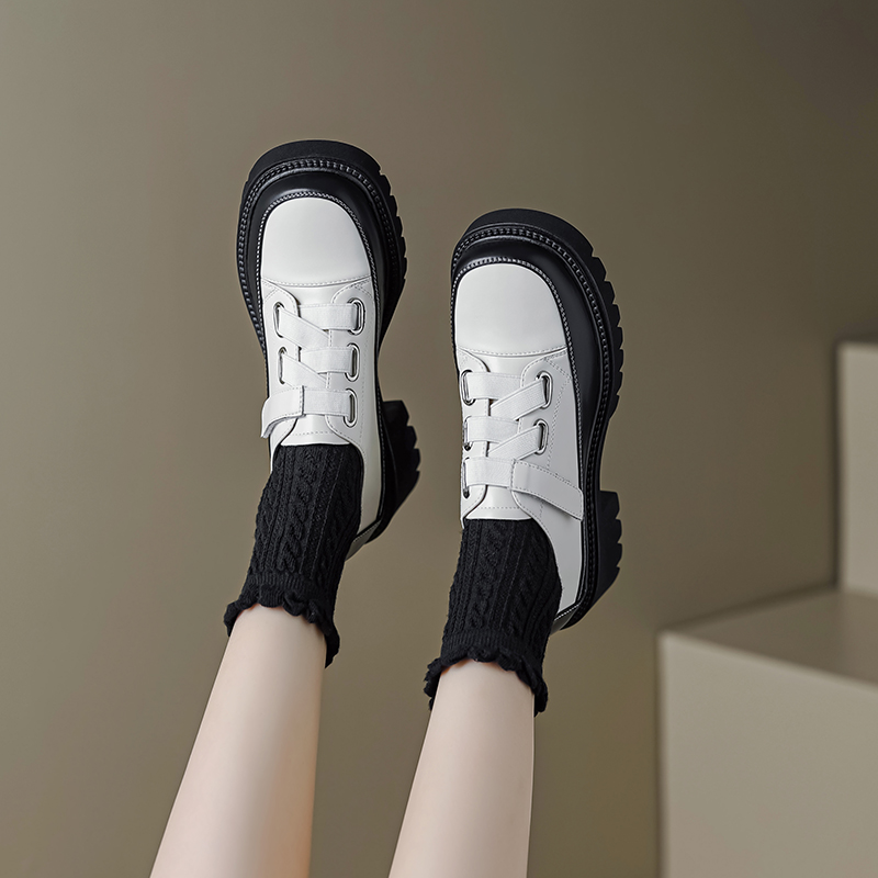 Italian-Style Soft-Soled Platform Shoes for Petites - Genuine Leather Thick-Soled Comfort Footwear Italian-Style Soft-Soled Platform Shoes for Petites - Genuine Leather Thick-Soled Comfort Footwear