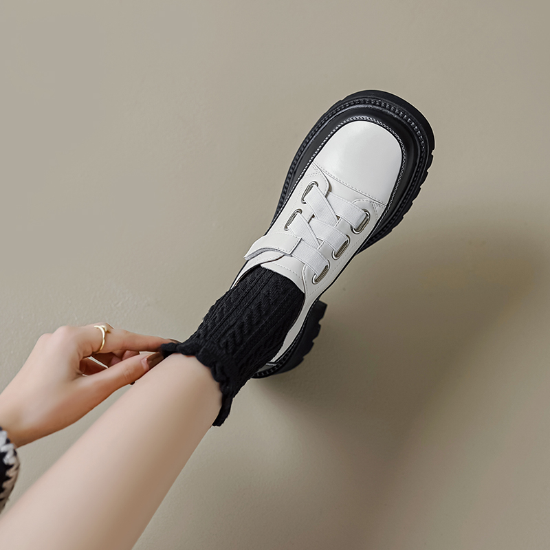 Italian-Style Soft-Soled Platform Shoes for Petites - Genuine Leather Thick-Soled Comfort Footwear Italian-Style Soft-Soled Platform Shoes for Petites - Genuine Leather Thick-Soled Comfort Footwear