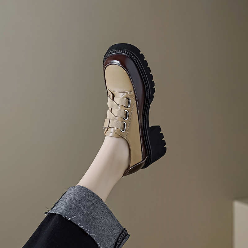 Italian-Style Soft-Soled Platform Shoes for Petites - Genuine Leather Thick-Soled Comfort Footwear Italian-Style Soft-Soled Platform Shoes for Petites - Genuine Leather Thick-Soled Comfort Footwear