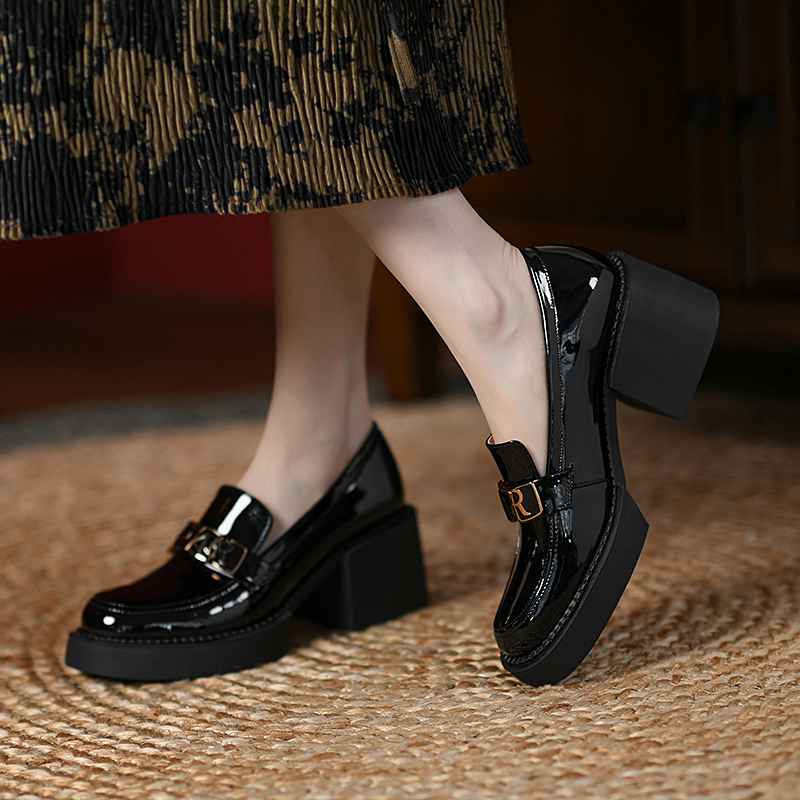 Italian-Style Soft-Soled Women's Shoes - 6.5 cm French High-End Leather Comfort Footwear for Chic Looks