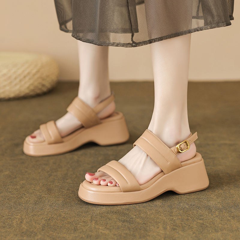 Italian-Style Soft-Soled Women's Shoes - Genuine Leather, Comfortable Outdoor Fashion Footwear, Trendy 5.5 cm Heel