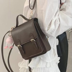 Japanese JK Uniform Bag - Retro British Style Small Handbag & Backpack for Y2K Aesthetic, Niche Design Shoulder Bag