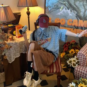 Japanese Retro Cartoon Embroidery Shirt, Loose Gender-Neutral Bow Tie Collar, Summer 90s Ins Style Top