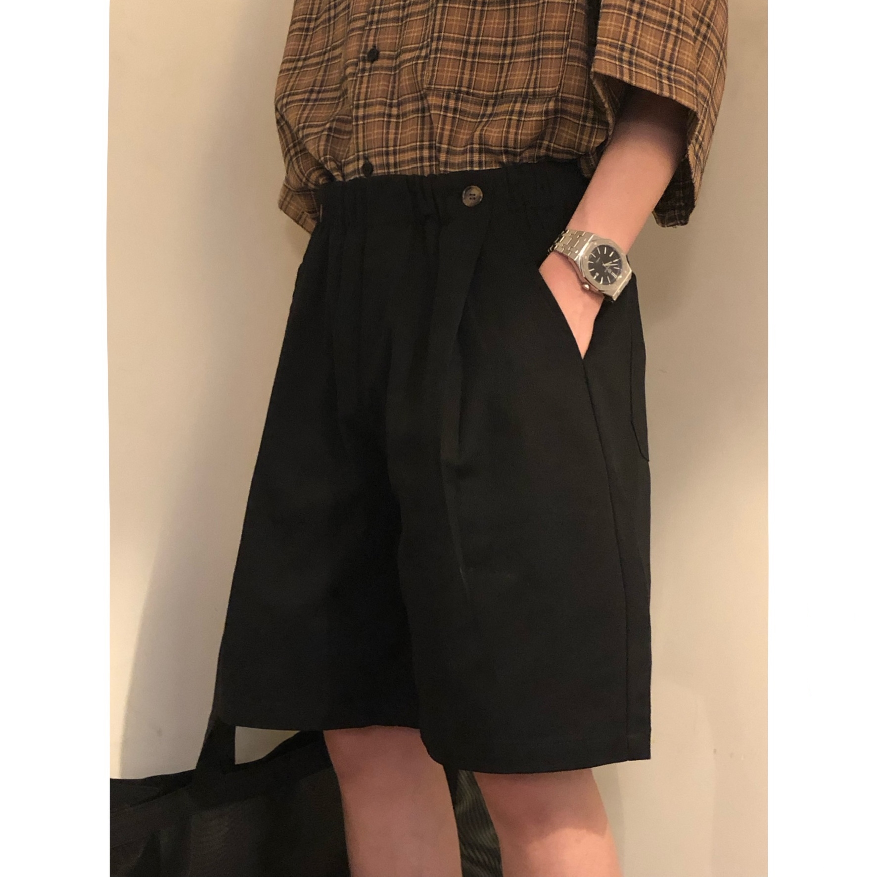 Japanese Retro Coffee Color Work Shorts for Men & Women - Summer Loose Casual Straight Wide-Leg Five-Point Pants Japanese Retro Coffee Color Work Shorts for Men & Women - Summer Loose Casual Straight Wide-Leg Five-Point Pants
