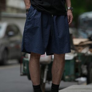 Japanese Retro Lightweight Quick-Dry Sports Shorts for Men and Women, Breathable Loose Casual Beach Five-Point Pants