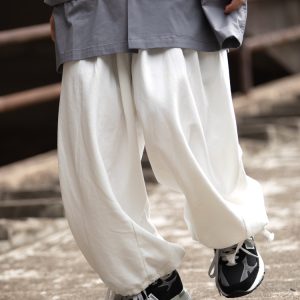 Japanese Retro Loose Sweatpants for Men and Women - Simple Versatile Straight-Leg Drawstring Harem Pants, Spring Fashion