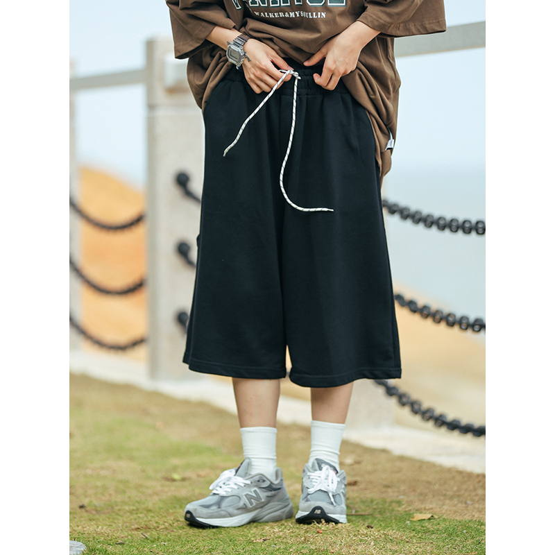 Japanese Retro Loose Wide-Leg 7-Point Pants for Men and Women - Summer Casual Streetwear, Versatile Unisex Fashion Trousers