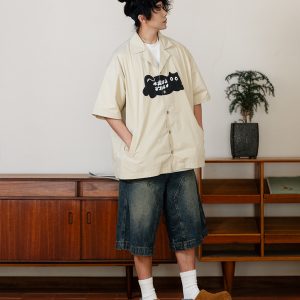 Japanese Retro Men's Short Sleeve 