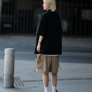 Japanese Retro Niche Design Lapel Polo Shirt for Men - Short Sleeve Commuting Style Summer T-Shirt