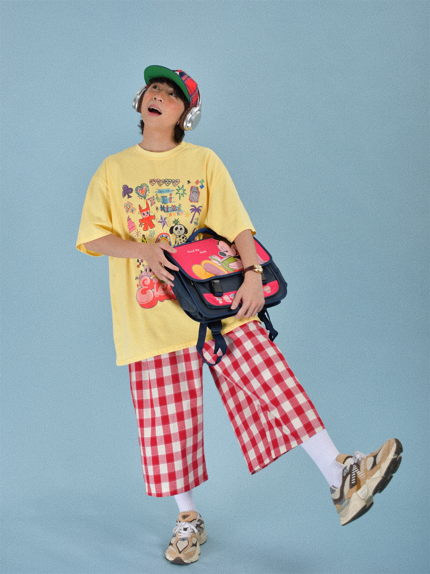 Japanese Retro Plaid Loose Casual Unisex Summer Wide-Leg Three-Quarter Pants - Versatile 90s Inspired Fashion Japanese Retro Plaid Loose Casual Unisex Summer Wide-Leg Three-Quarter Pants - Versatile 90s Inspired Fashion