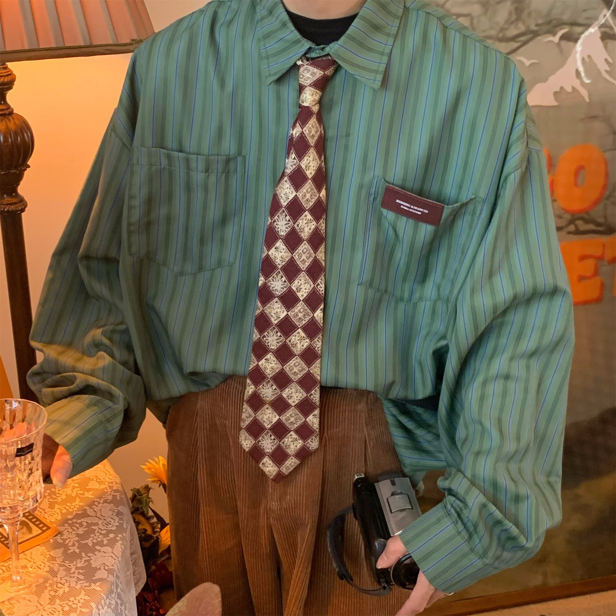 Japanese Retro Vertical Striped Long Sleeve Shirt for Autumn 2024 – Loose Fit, Sun Protection, Casual Style Japanese Retro Vertical Striped Long Sleeve Shirt for Autumn 2024 – Loose Fit, Sun Protection, Casual Style