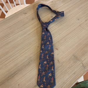 Japanese Retro Wide Bow Tie with Trendy Cartoon Print - Handmade Vintage Casual Korean Style Accessory