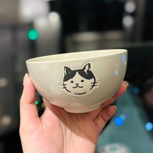 Japanese-Style Cat Ceramic Rice Bowl, Cute Home Use Bowl for Girls, INS Children's Feeding Bowl, Adorable Kitchen Decor