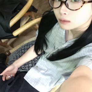 Japanese Style Cuban Collar Short Sleeve Shirt for Women, Summer Plaid Loose Casual Top with Drawstring, College Vibe