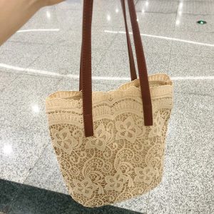 Japanese Style Fairy Lace Single-Shoulder Tote Bag - 2023 Korean Version, Large Capacity, Versatile Artistry for Summer