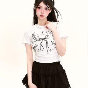 Japanese-Style Lace Spliced A-Line Puff Skirt for Women - High-Waisted, Slimming Summer Fashion, Versatile Niche Half Skirt