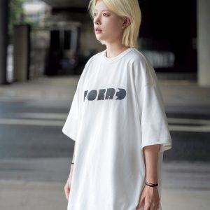 Japanese Style Letter Print Dark Green Short Sleeve T-Shirt for Men - Heavyweight 90s American Trendy Spring/Summer Fashion