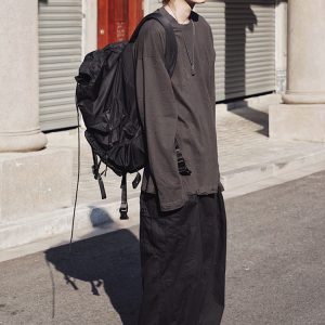 Japanese-Style Loose Drawstring Wide-Leg Work Pants for Men - Summer Harajuku Fashion, Trendy Casual Trousers