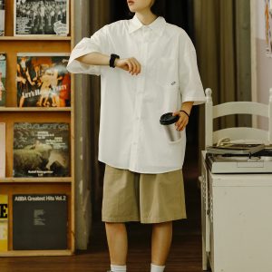 Japanese-Style Loose Fit Men's Work Shorts - Versatile Summer Casual Five-Point Pants