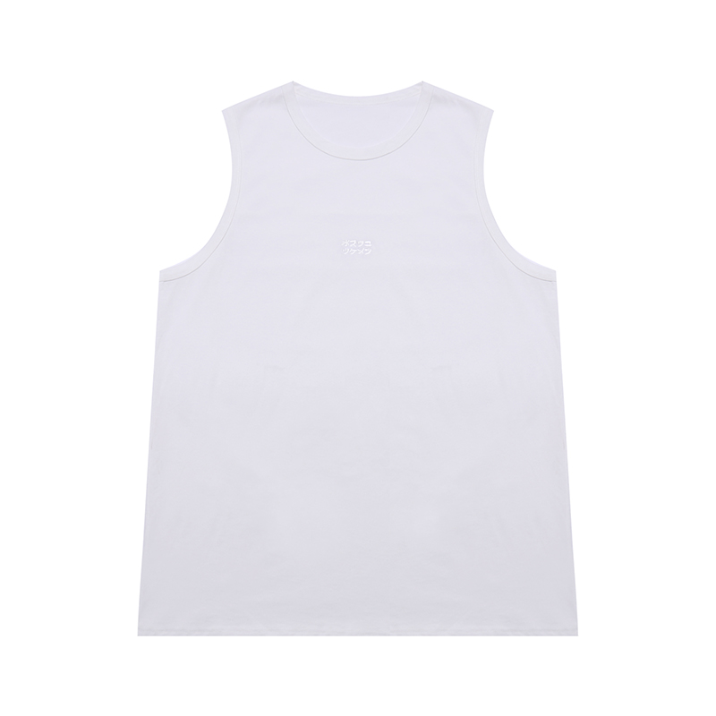 Japanese Style Loose Sleeveless Vest for Men - Simple Versatile Solid Color Pure Cotton Summer Shirt