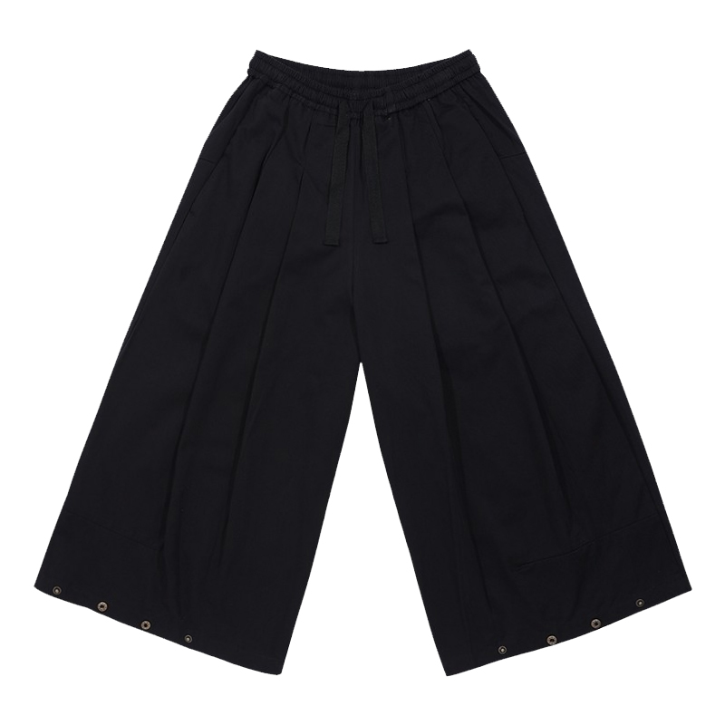 Japanese-Style Loose Straight Retro Work Pants for Men - City Boy Cropped Wide-Leg Trendy Trousers