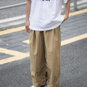 Japanese-Style Loose Wide-Leg Trousers for Men and Women - Summer Casual Straight Pants