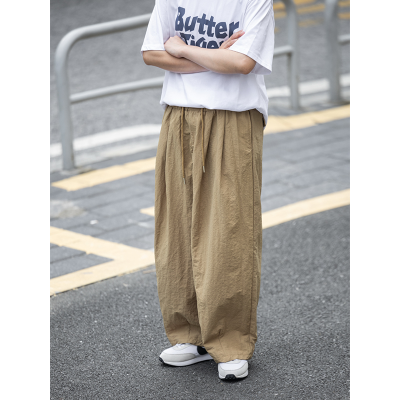 Japanese-Style Loose Wide-Leg Trousers for Men and Women - Summer Casual Straight Pants