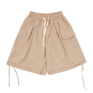 Japanese-Style Loose Wide-Leg Work Shorts for Men - Trendy Summer Couple's Fashion, Casual Comfort, Y2K Inspired