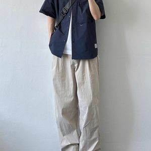 Japanese-Style Multi-Pocket Short Sleeve Shirt for Men and Women - Retro Loose Fit Casual Summer Workwear